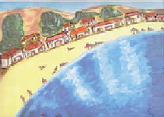 Litho peinte par Colette L�vy